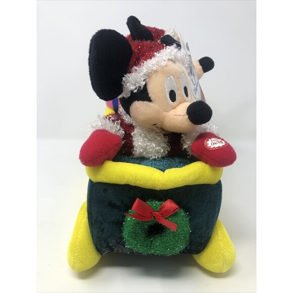 Mickey & Minnie Dancing Sleigh Plush Sings Jingle Bells Singing Moving TAGS READ - Picture 4 of 9